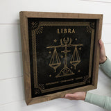 LIbra Zodiac Horoscope Sign Canvas and Wood Wall Art