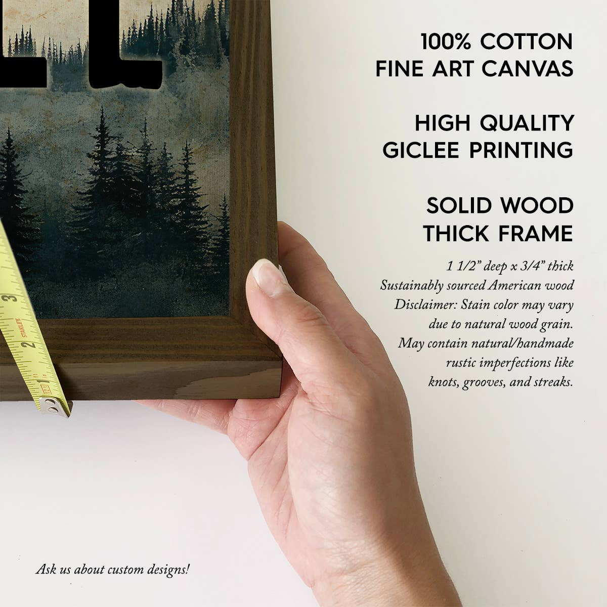 Burnt Orange Mountain Range - Custom Location Canvas Art