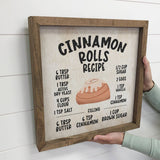 Cinnamon Rolls Recipe Small Kitchen Home Decor Sign