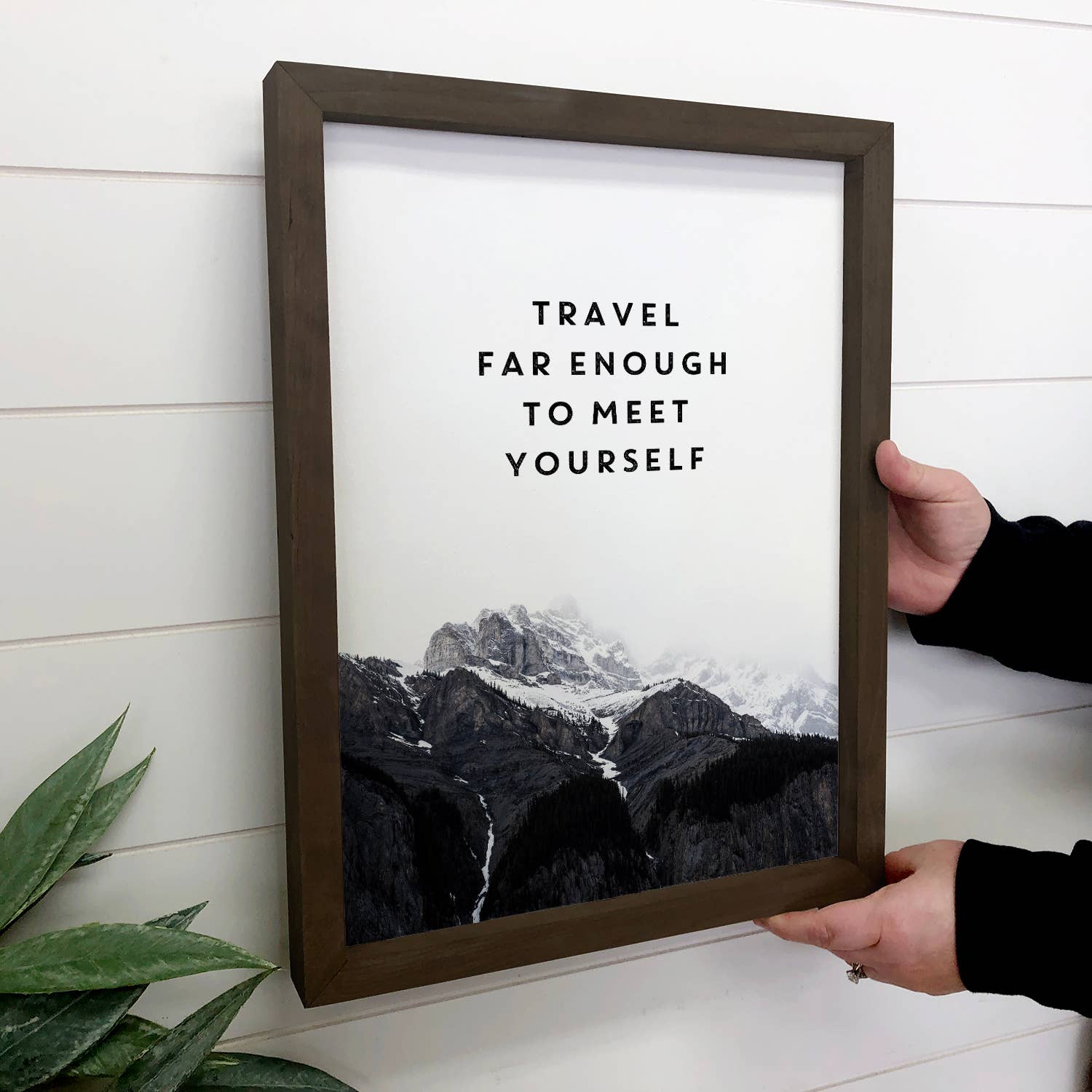 Travel Far Enough to Meet Yourself - Inspiring Word Art -