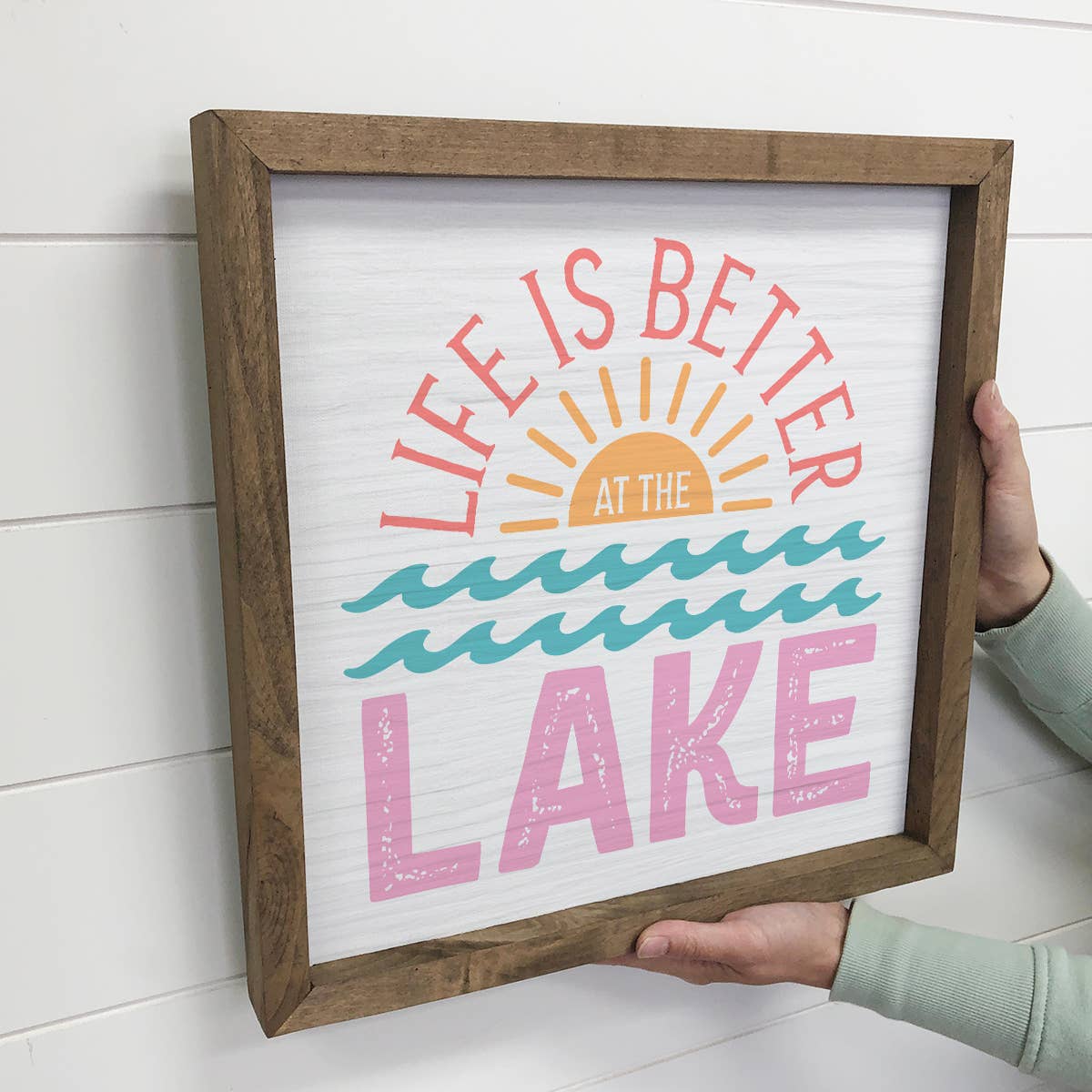 Life Is Better at the Lake - Lake House Sign - Wood Framed