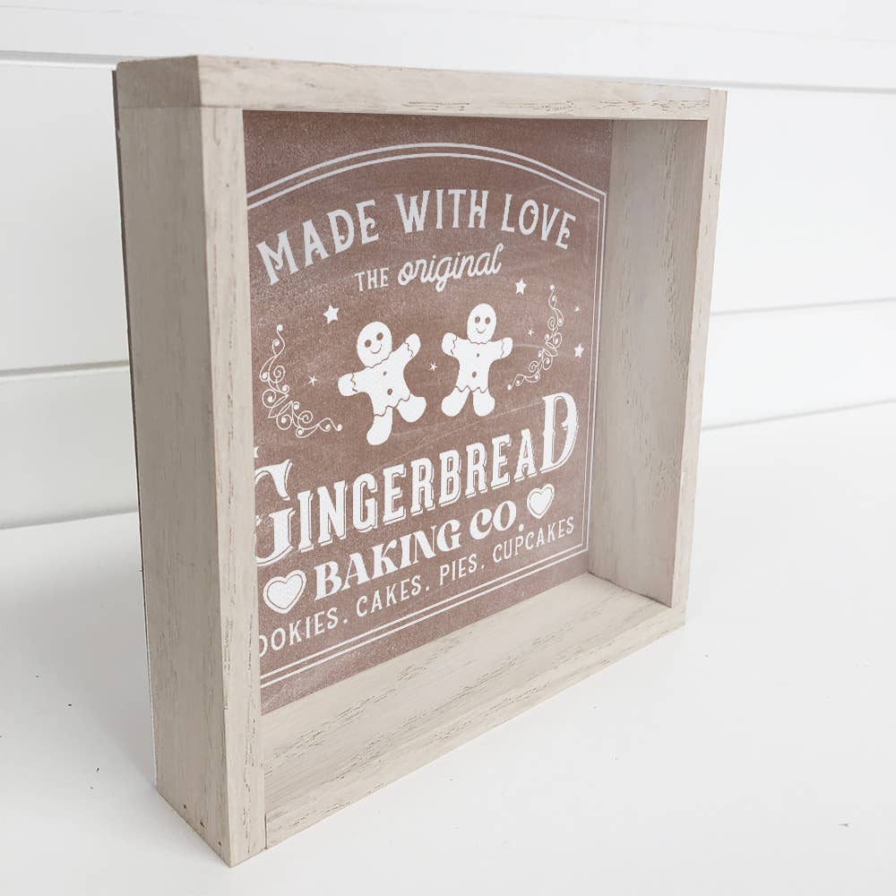 Made With Love Gingerbread Baking Co - Christmas Canvas Art