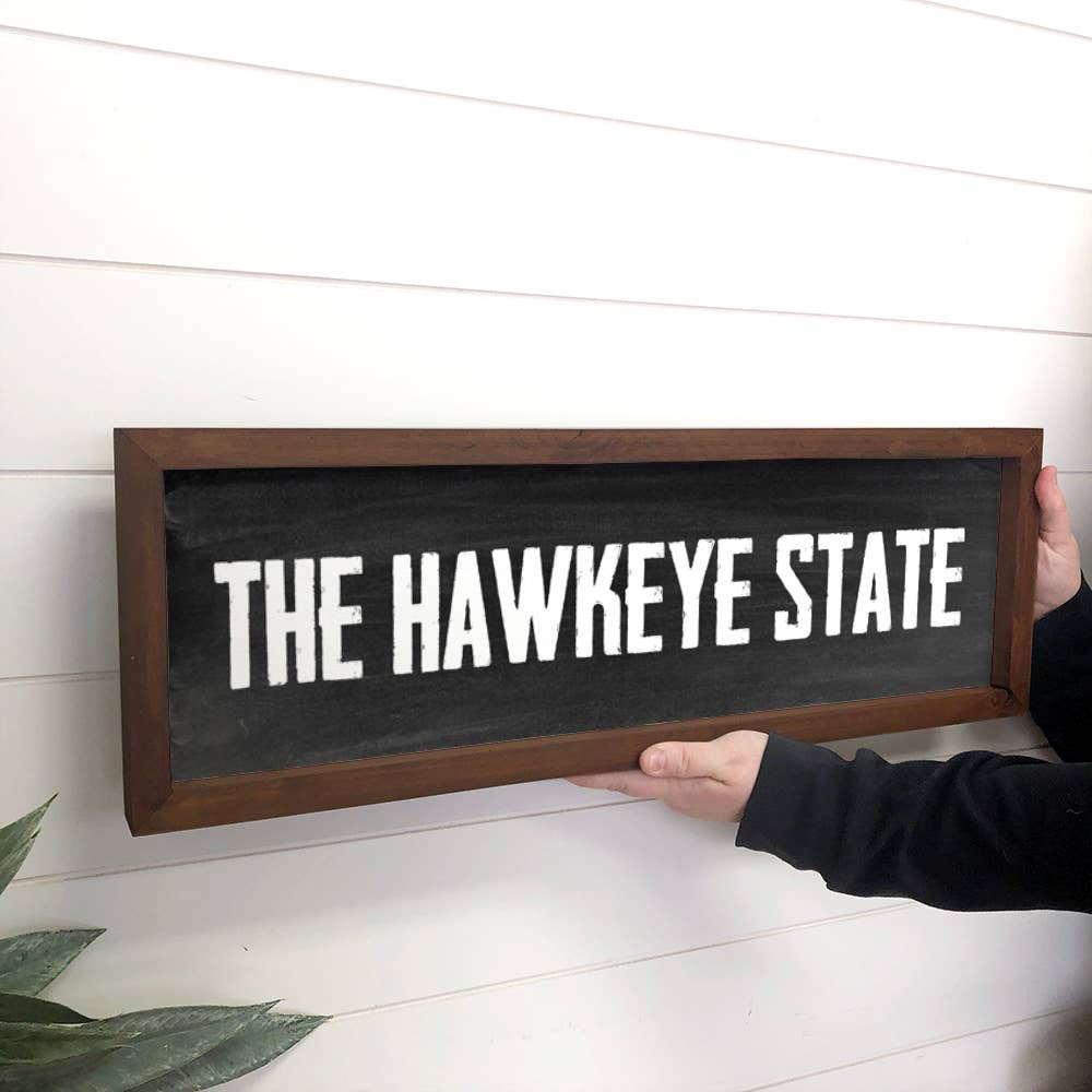 Custom State Nickname Wall Art - The Hawkeye State Sign