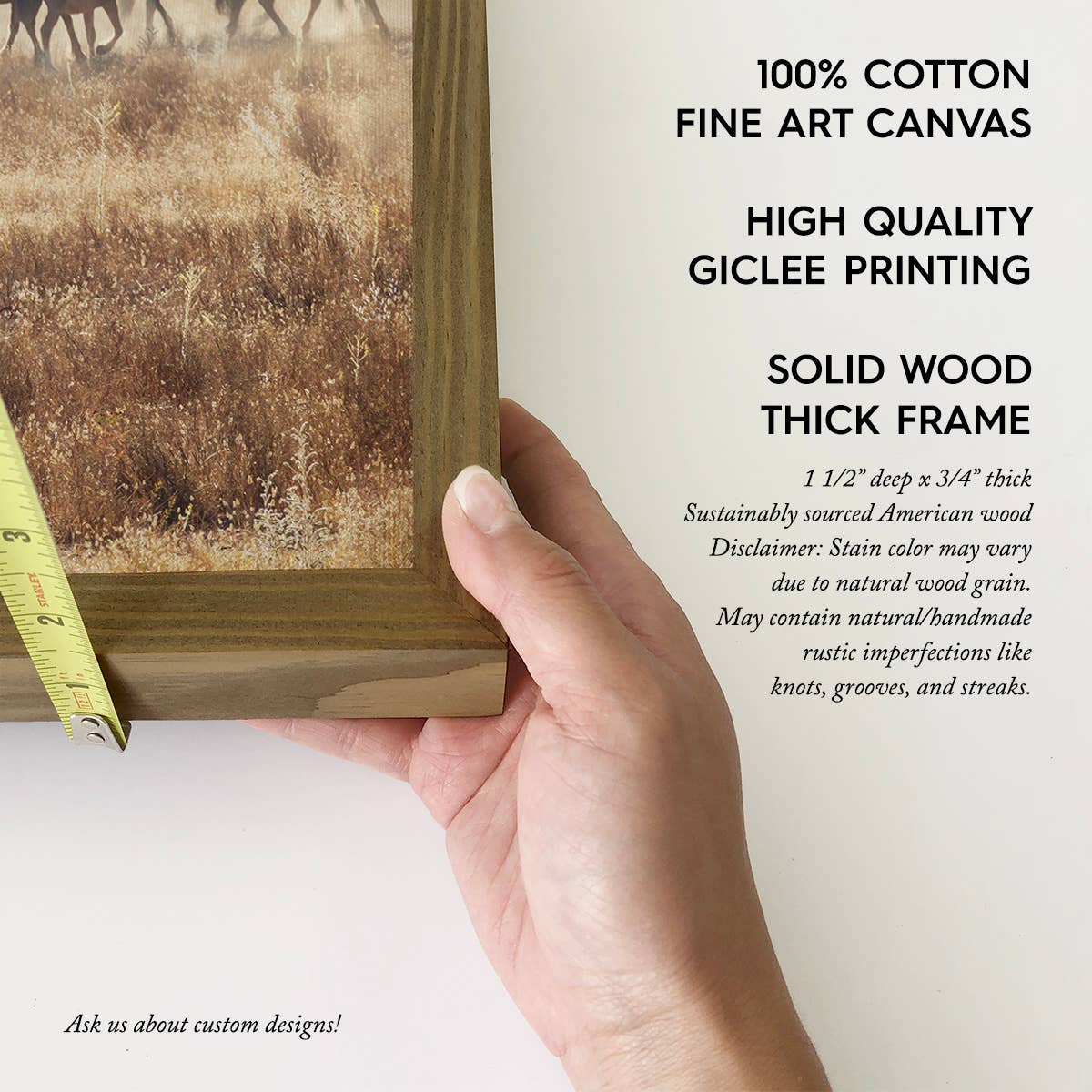 Horse Her Run - Ranch House Canvas Art - Wood Framed Art