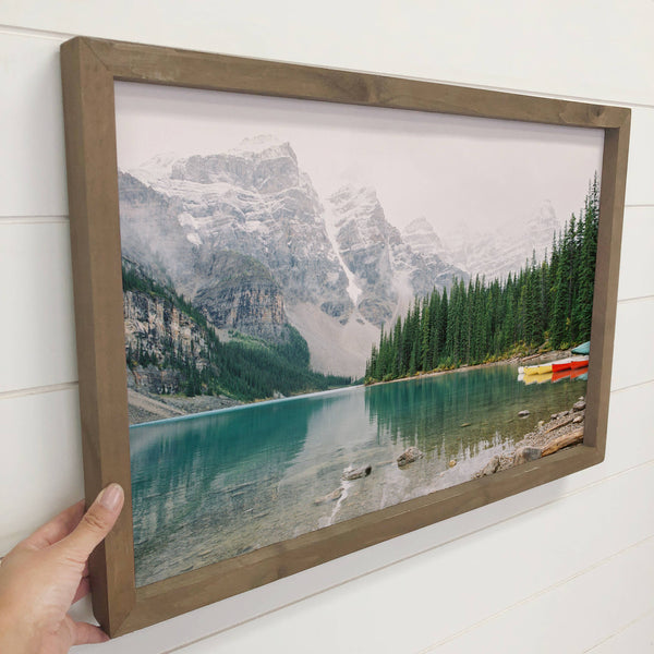 Glacier National Park Lake - Framed Nature Photography