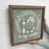 Gardening is My Cardio Gnome Funny Quote Small Decor Sign