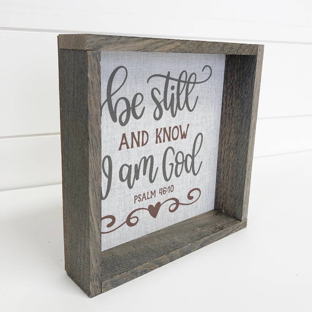 Be Still and Know I am God Wall Art - Scripture Word Art