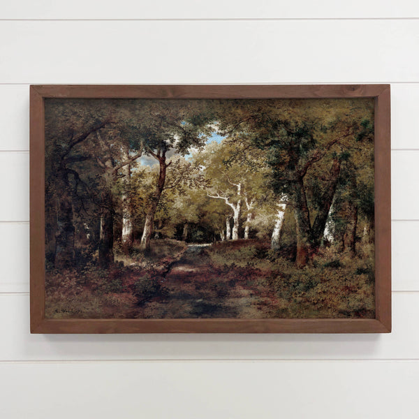 In the Forest - Framed Nature Canvas Art - Cabin Wall Decor