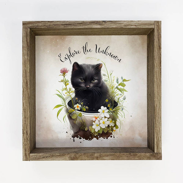 Cat Explore the Unknown - Cute Kitten - Cute Spring Art