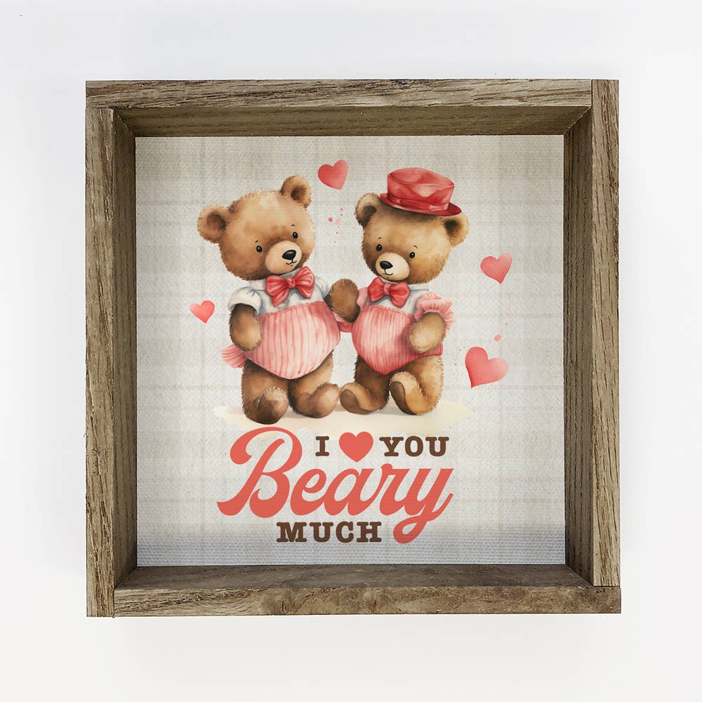 Vintage Valentines I Love You Beary Much - Valentines Day