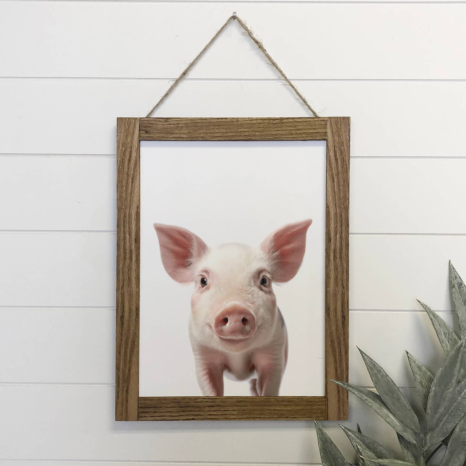 Baby Pig Wood Farmhouse Sign Cute Animal Wall Art