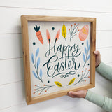 Easter Decor- Happy Easter Small Canvas Sign