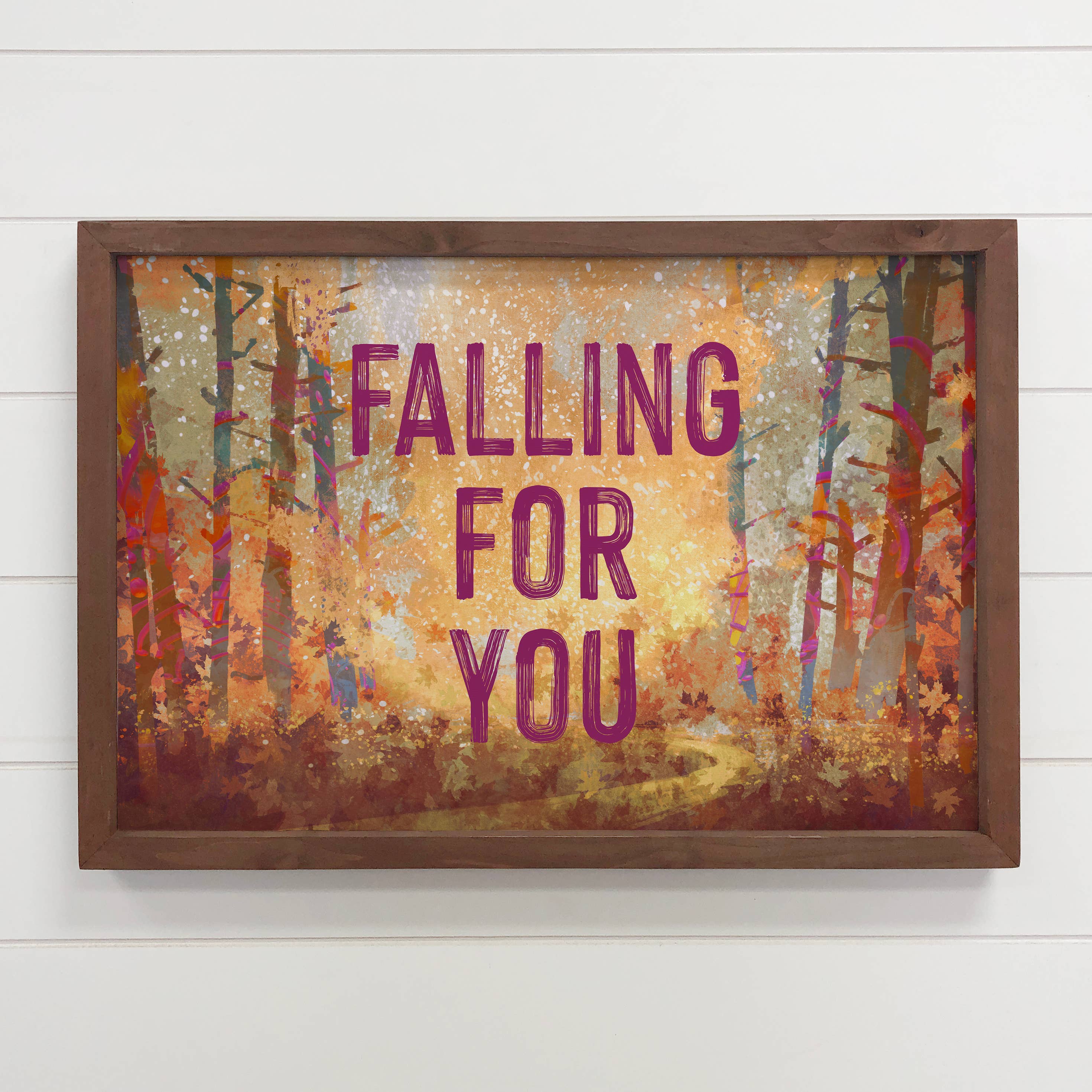 Falling for You - Falling for You Sign - Wood Framed Sign