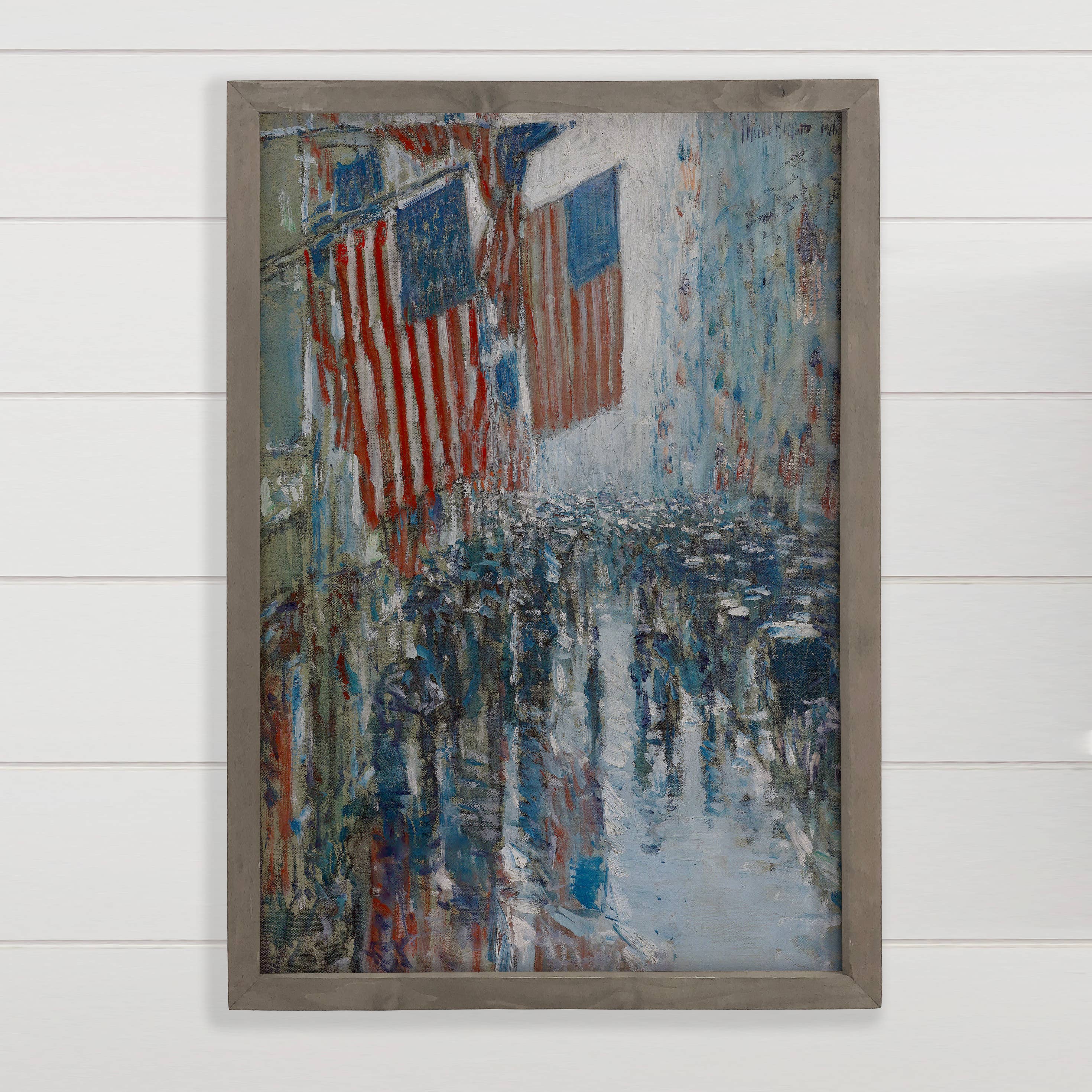 Fifth Avenue American Flags - Patriotic Canvas Art - Framed