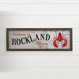 Personalized Welcome Sign - Framed Rustic Lobster Wall Art