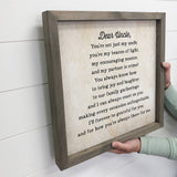 Dear Uncle - Father's Day Sign - Gift Message