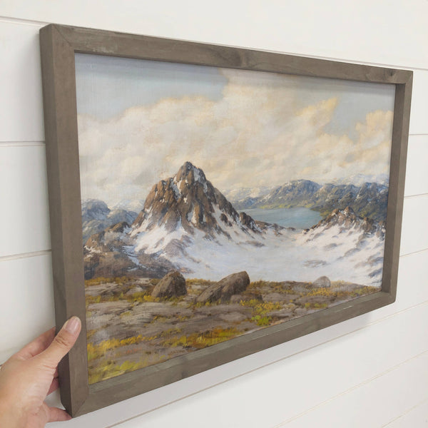 Norwegian Glacier - Frozen Landscape Canvas Art - Framed Art