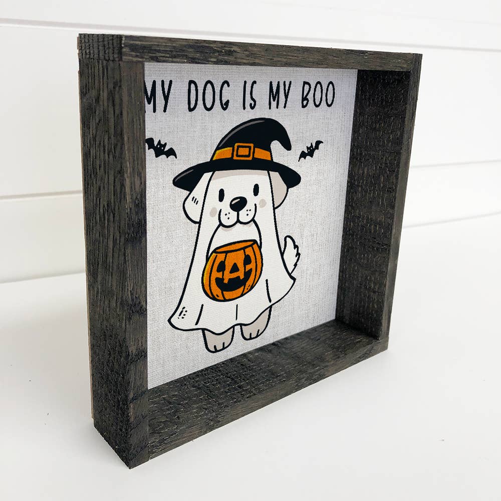 Funny Halloween My Dog is My Boo - Cute Halloween Canvas Art