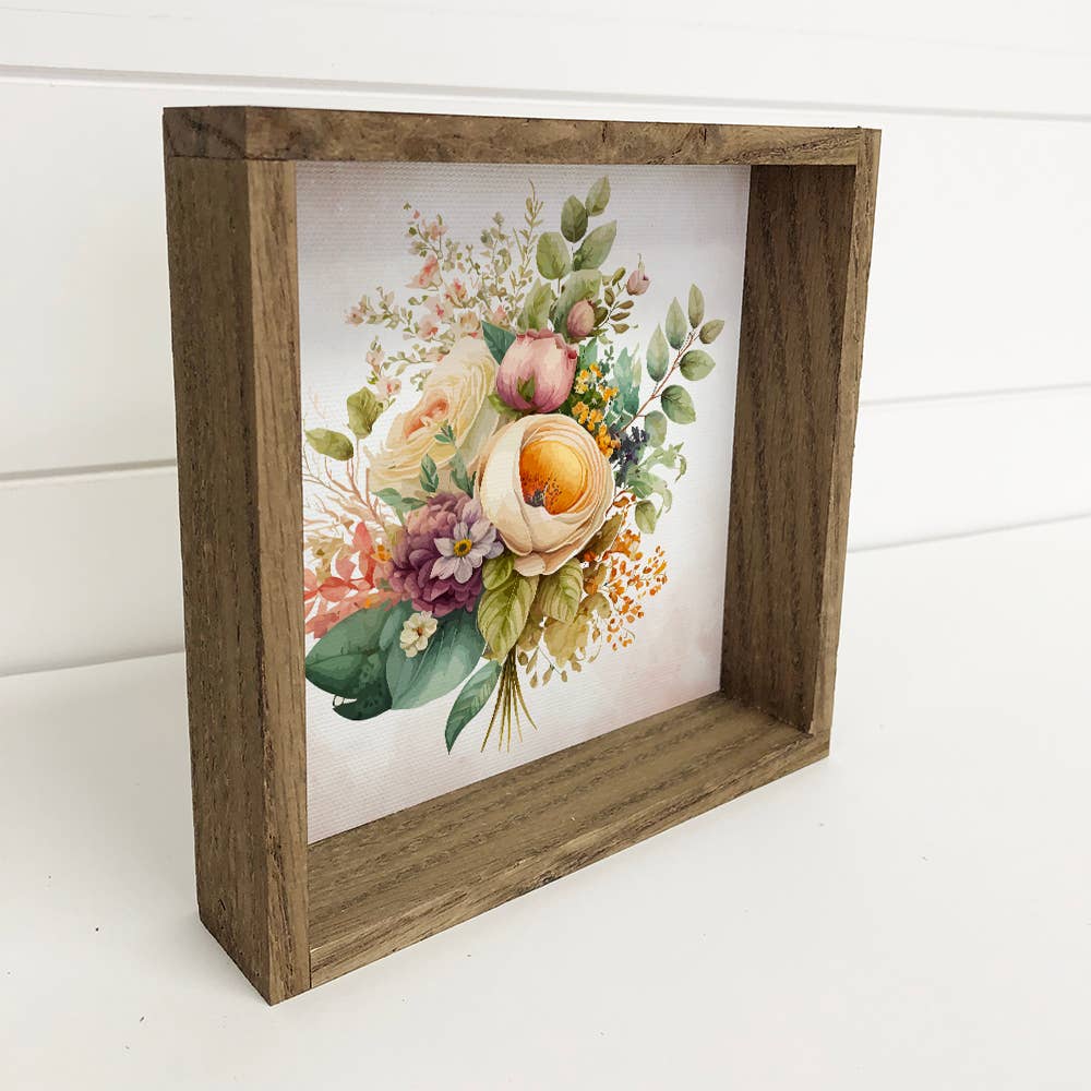 Rustic Flower Bouquet - Wild Flower Bouquet - Spring Art