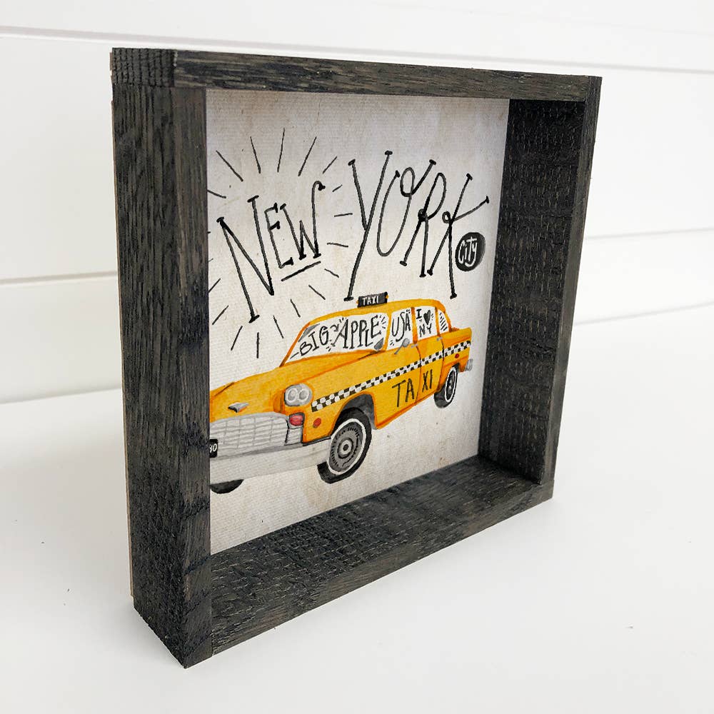 New York Yellow Tax Small Home Decor Shelf Sign