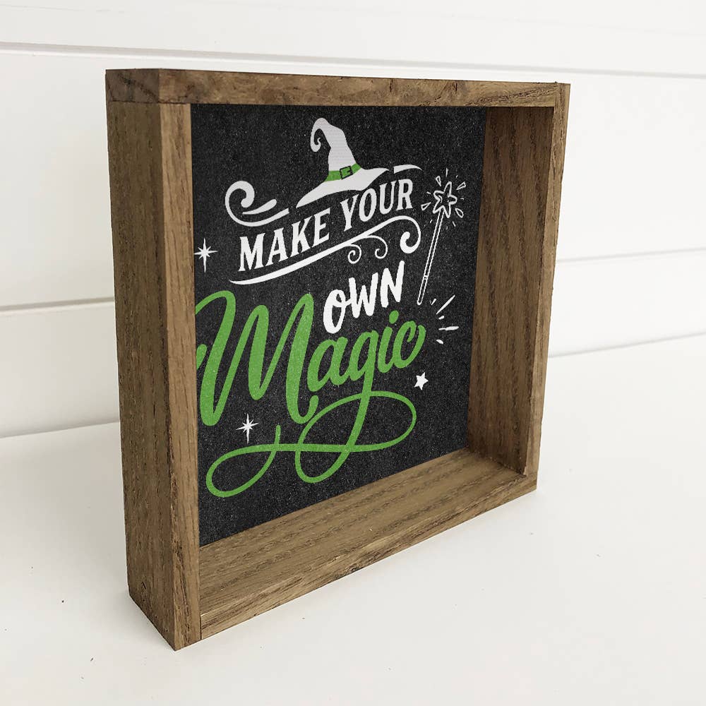 Make Your Own Magic - Cute Halloween Word Sign & Frame