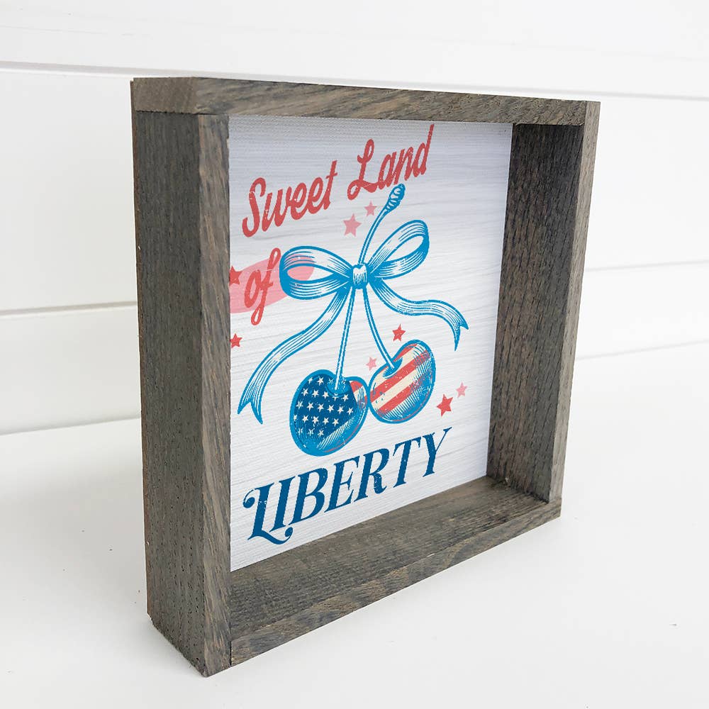 Sweet Land of Liberty Cherries - Patriotic Canvas Art