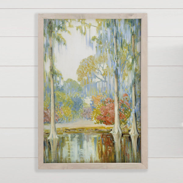 South Carolina Garden Trees - Nature Canvas Art - Wood Frame