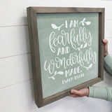 I am Fearfully and Wonderfully Made Wall Art - Scripture Art