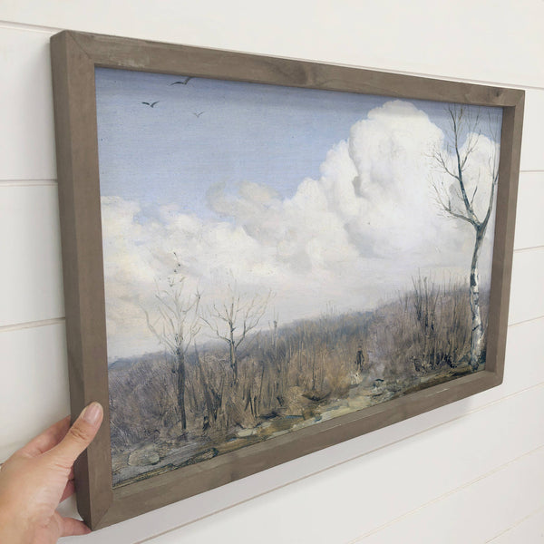 November Thicket - Nature Landscape Wall Art - Wood Framed