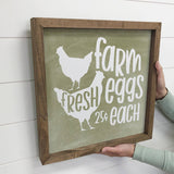 Farmhouse Sign- Farm Fresh Eggs- 25 Cents Each-kitchen sign