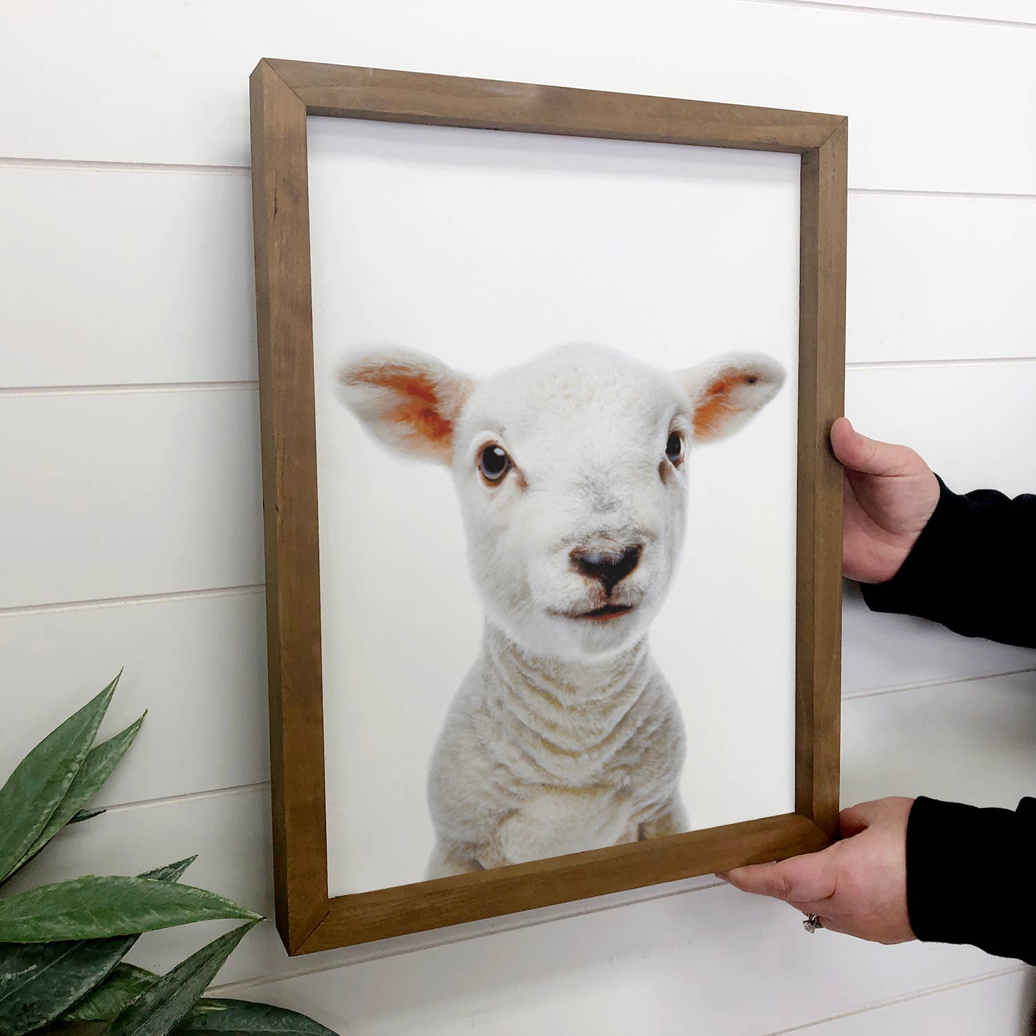 Baby Sheep Wood Farmhouse Sign Cute Animal Wall Art