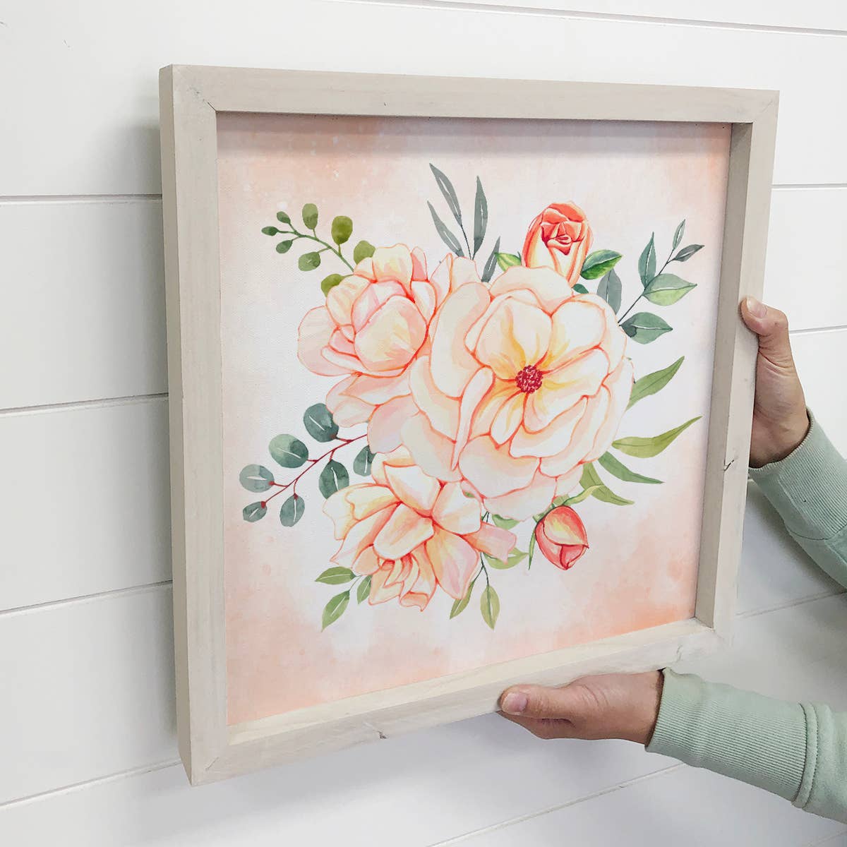 Peach Flower Bouquet - Spring Flower Painting - Flower Art