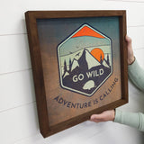 Adventure is Calling RV Camper Small Décor Wood Frame