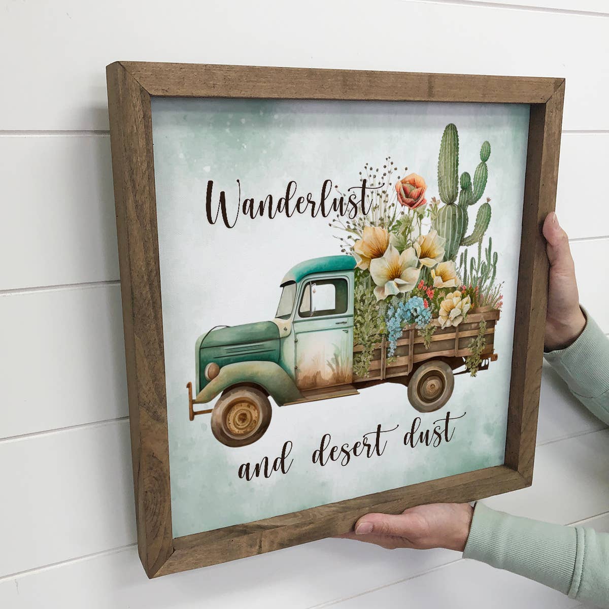 Wanderlust and Desert Dust - Vintage Truck Canvas Art