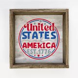 4th of July United States of America - Patriotic Word Art