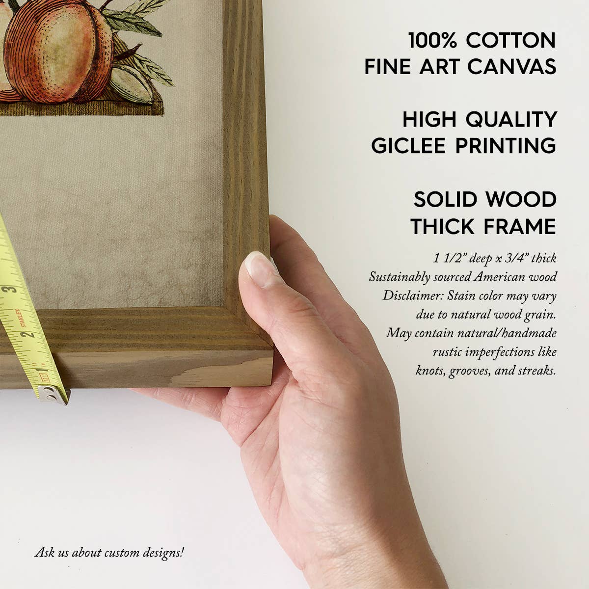 Live Close to the Land - Word Canvas Art - Wood Framed Art