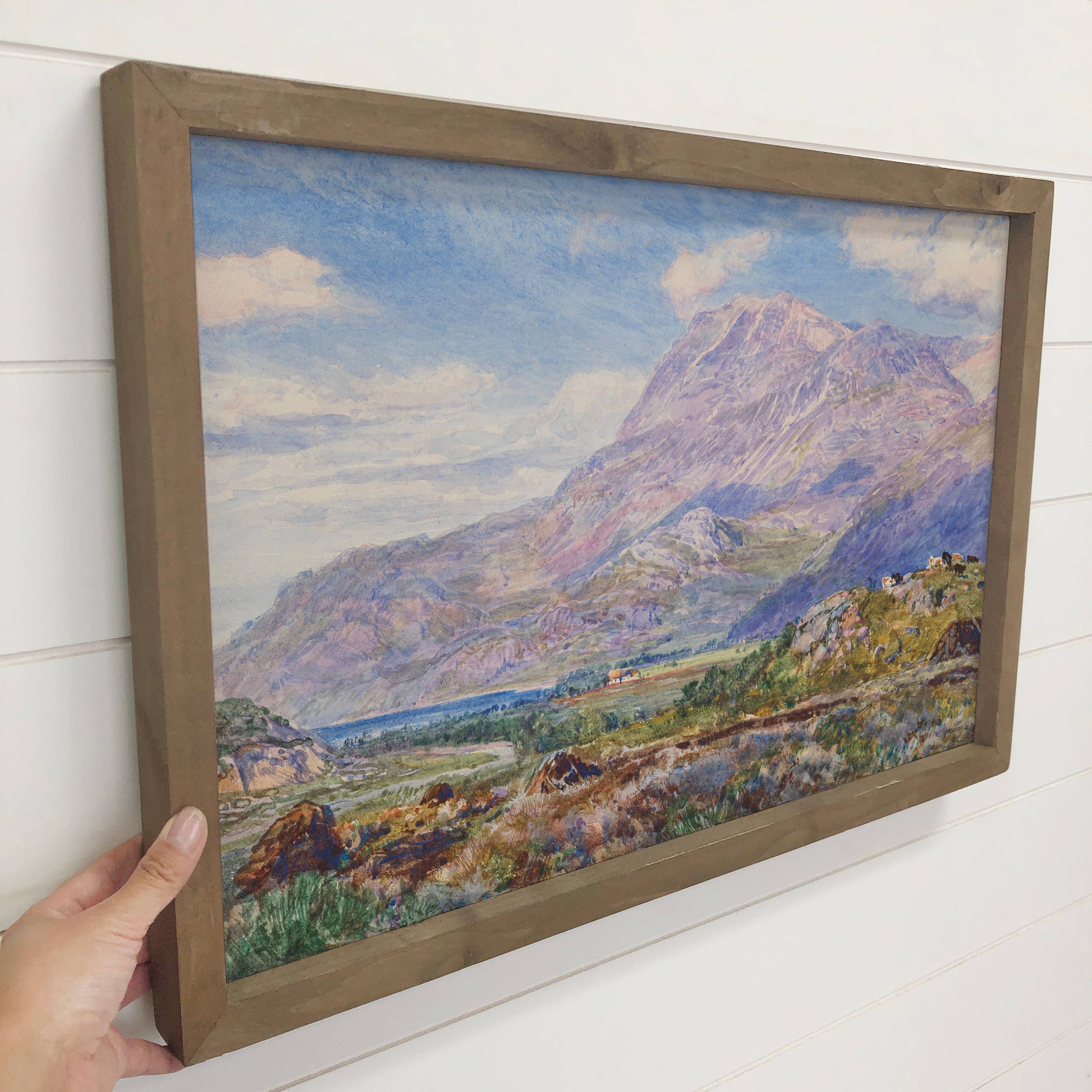 Purple Mountain Landscape - Mountain Canvas Art - Wood Frame