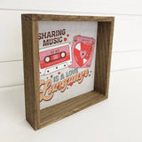 Retro Valentines Sharing Music Love Language - Love Artwork
