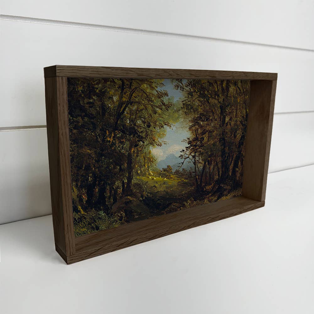 Clearing in the Trees - Nature Landscape Canvas Art - Framed