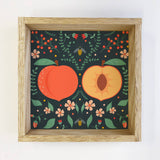 Folk Art Peach - Peach Canvas Art - Wood Framed Wall Art