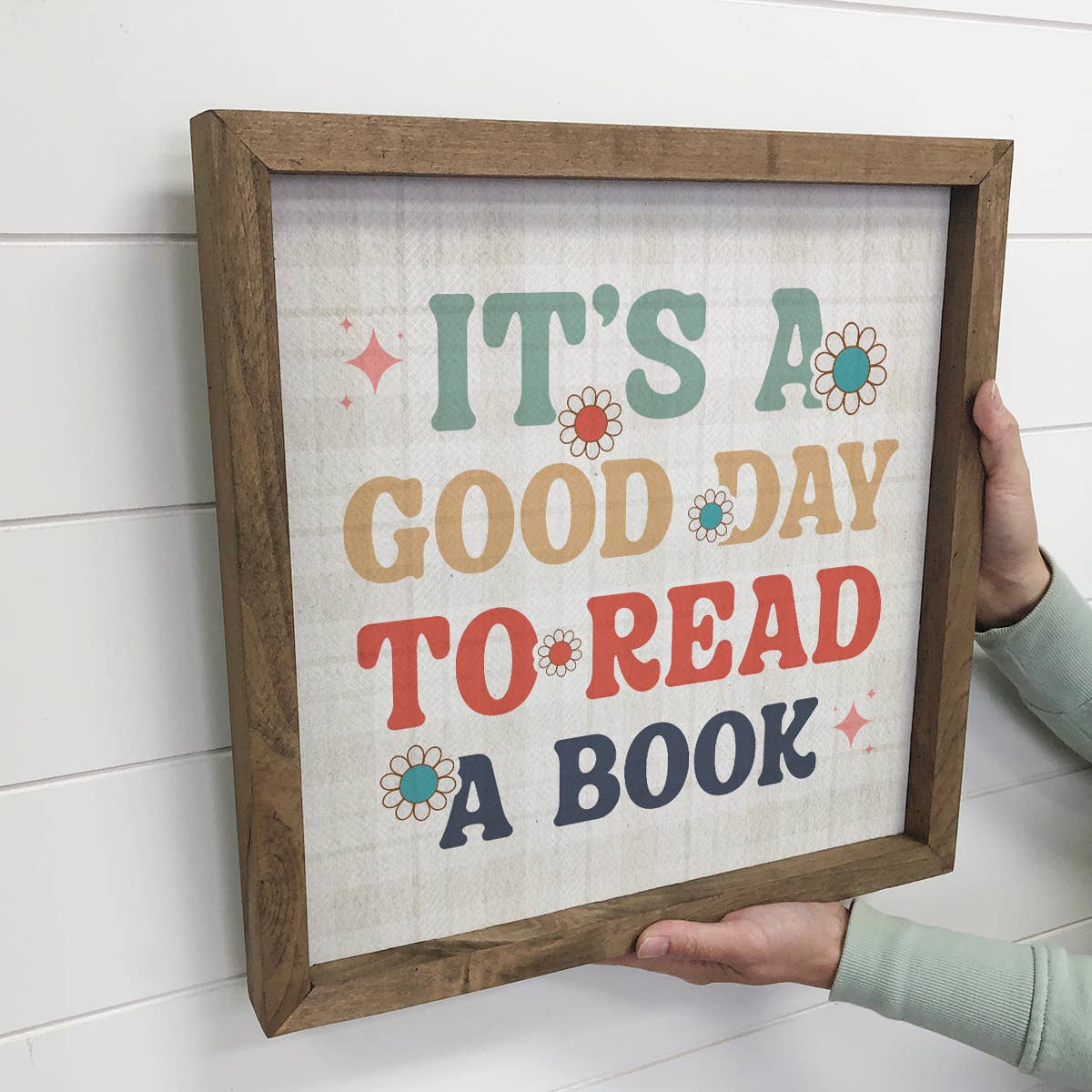 It's a Good Day to Read a Book - Book Word Art - Framed Art