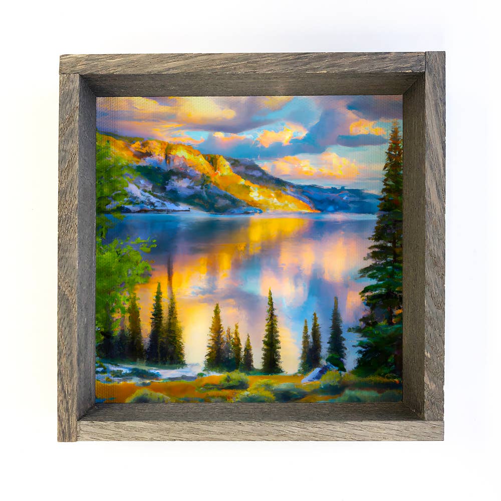 Bear Lake Idaho Utah Painting Utah Based Small Souvenir Sign