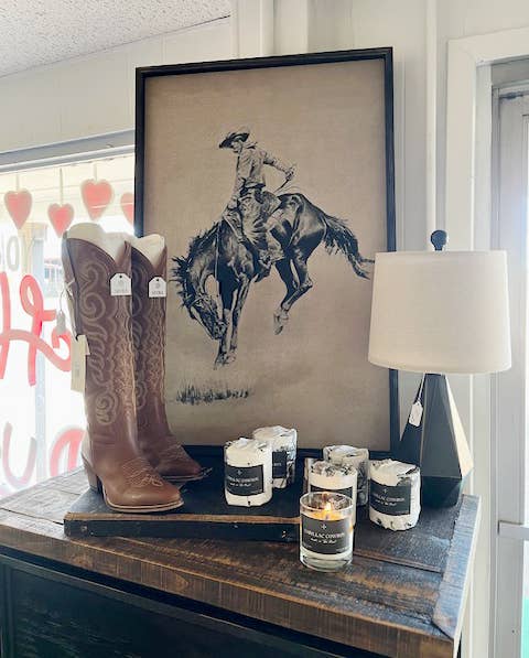 Ride 'Em Cowboy - Cowboy Canvas Art - Wood Framed Wall Art