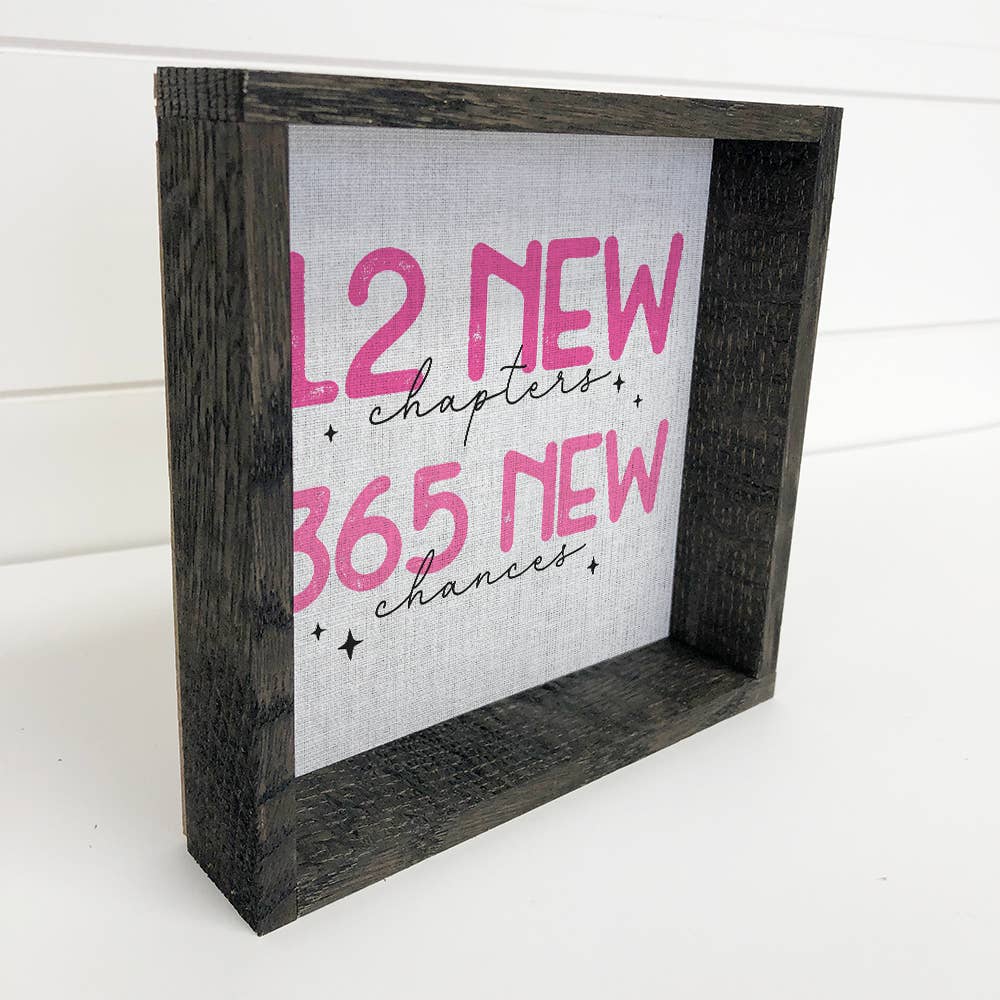 12 New Chapters 365 New Chances - Inspiring Canvas Art