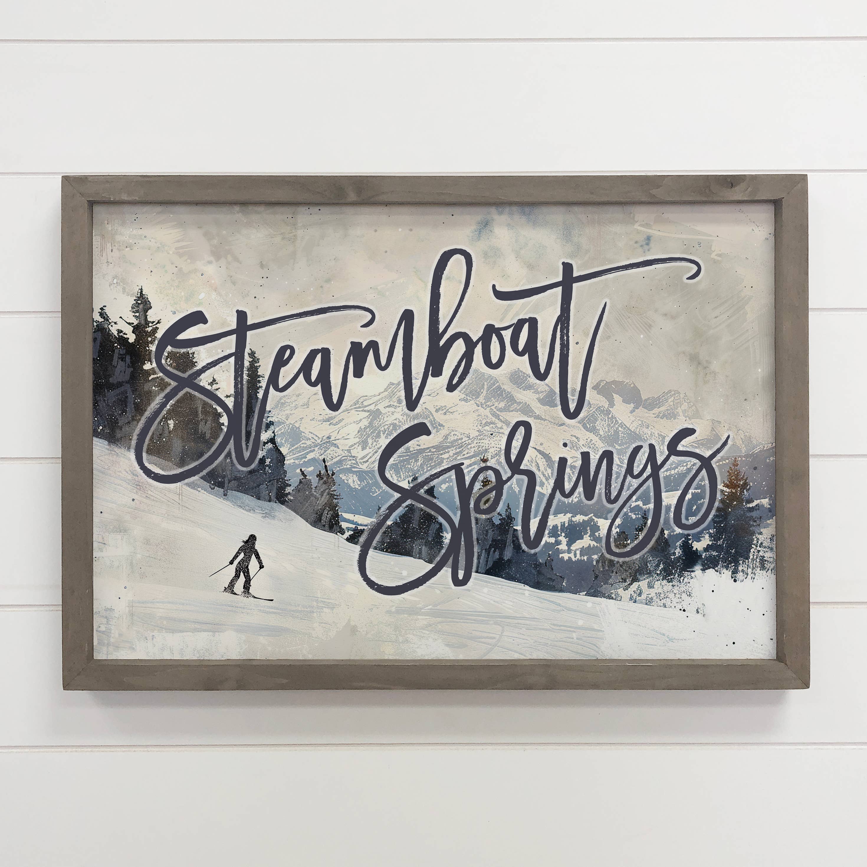 Custom Ski Slope Location - Mountain Lodge Canvas Art