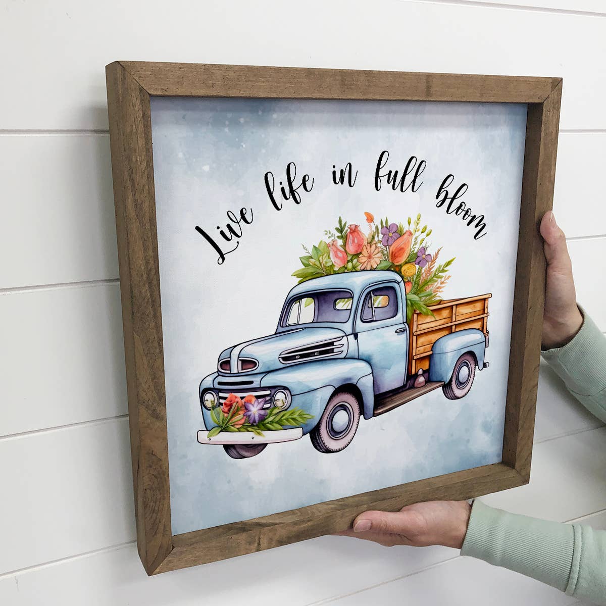 Live Life in Full Bloom - Spring Time Truck Canvas Art -