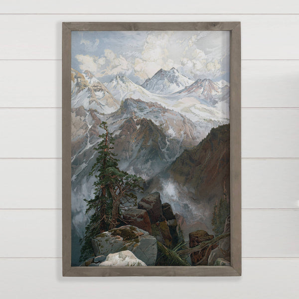 Summit of the Sierras - Landscape Canvas Art - Wood Framed