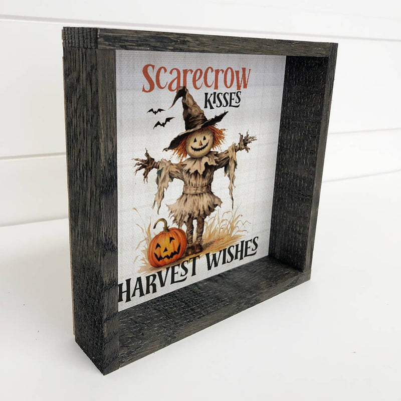 Halloween Vintage Scarecrow Kisses - Cute Halloween Sign