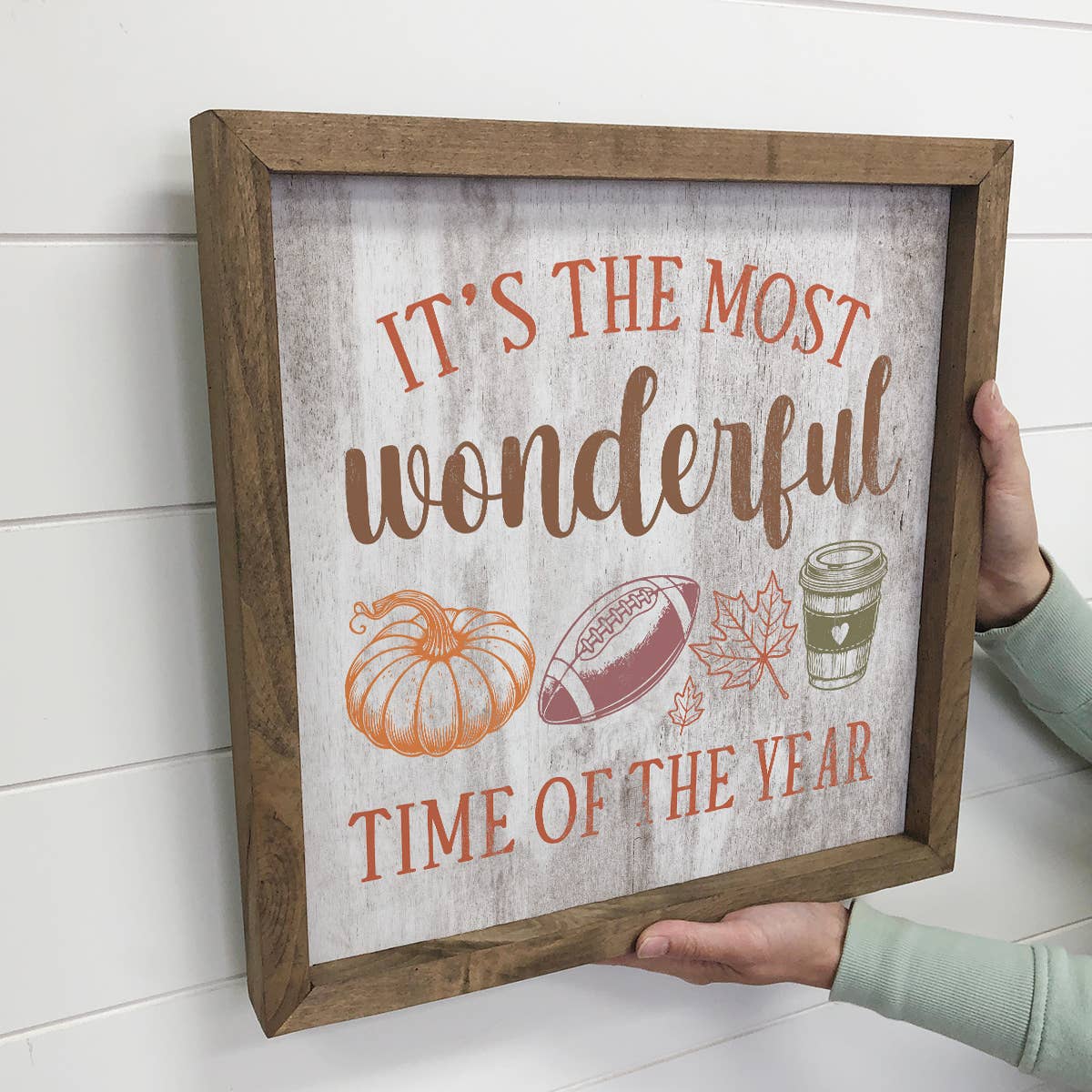 Fall Most Wonderful Time of The Year - Fall Word Sign Decor