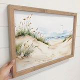 Beach Knoll - Beach Nature Canvas Art - Wood Framed Decor